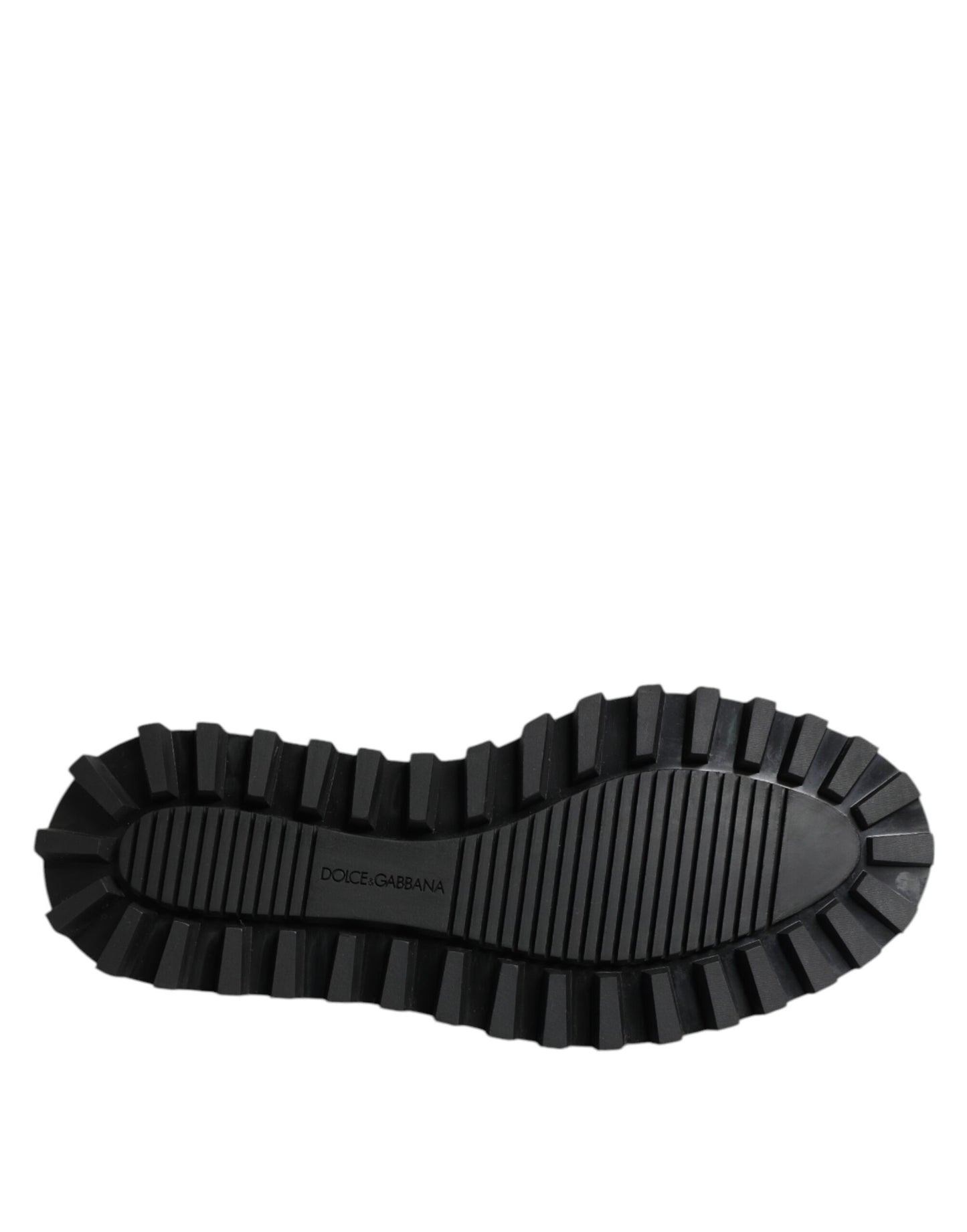 حذاء دولتشي آند غابانا الرسمي المصنوع من الجلد الأسود برباط للمشي لمسافات طويلة