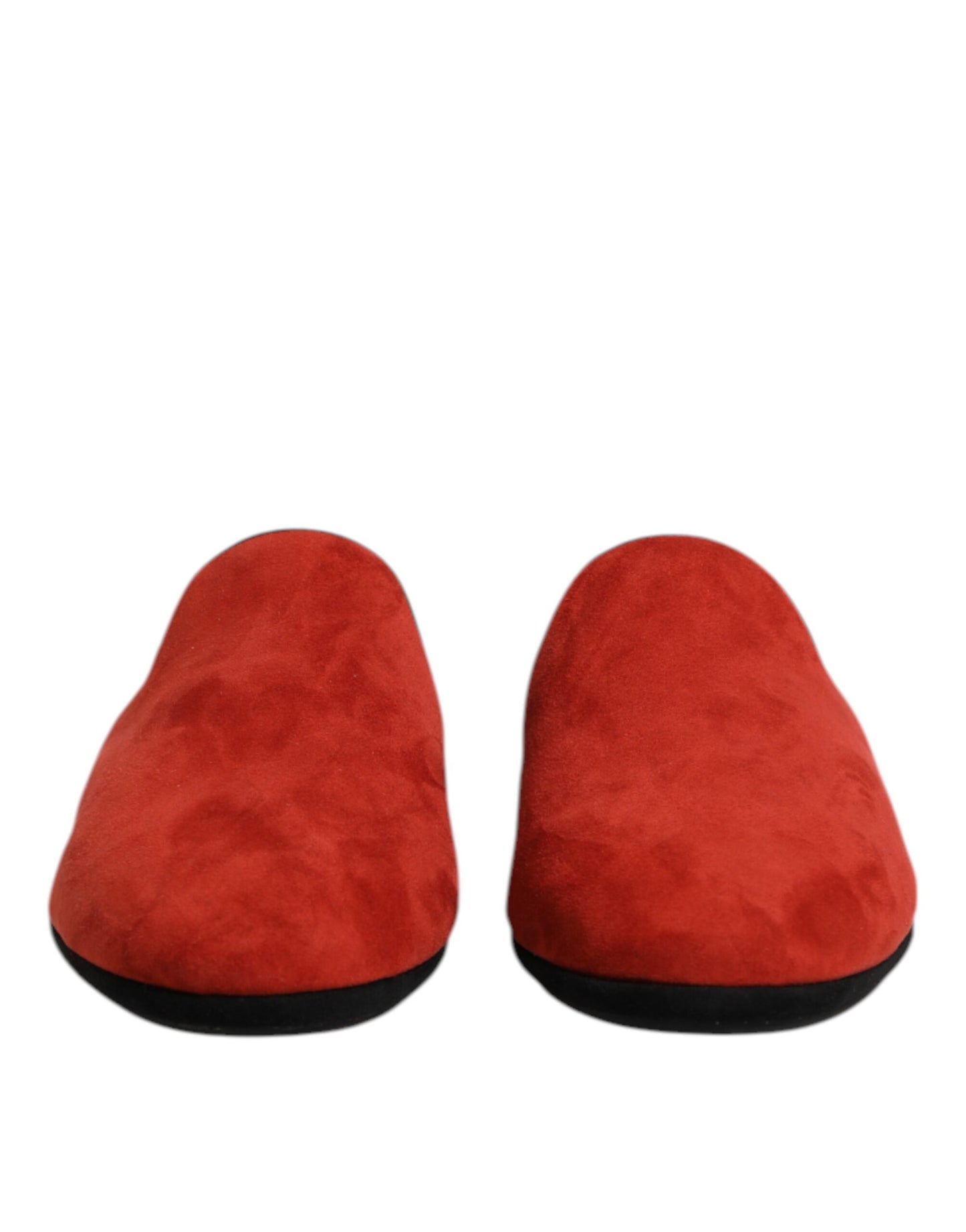 حذاء دولتشي آند غابانا البرتقالي المصنوع من جلد الغزال المسطح