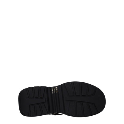 حذاء كينزو الجلدي الأسود للكاحل