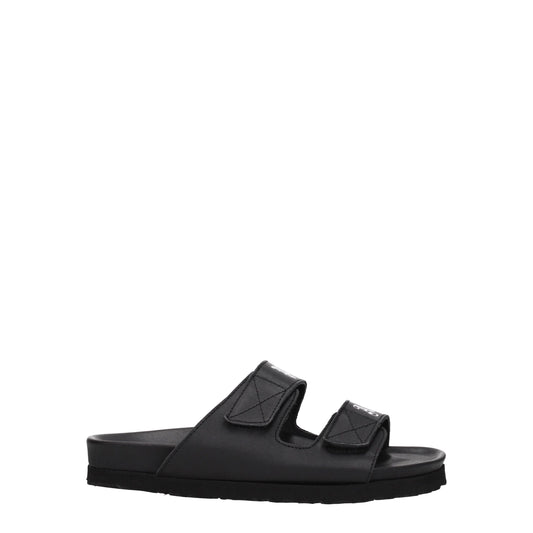 Palm Angels Black Leather Sandals