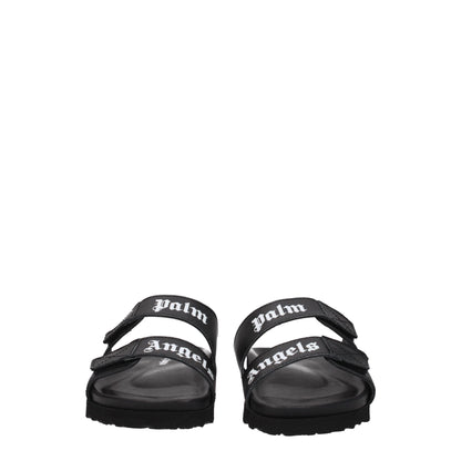Palm Angels Black Leather Sandals
