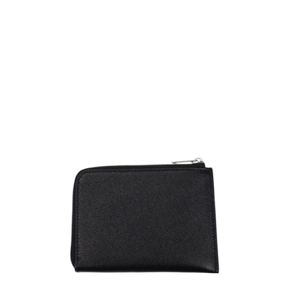 Palm Angels Black Leather Cardholder