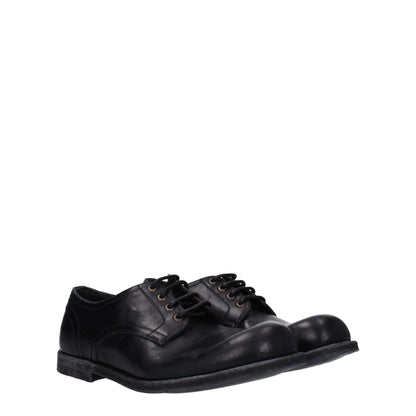 Dolce & Gabbana Black Leather Oxfords And Derbies