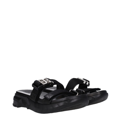 Givenchy Black Fabric Slippers