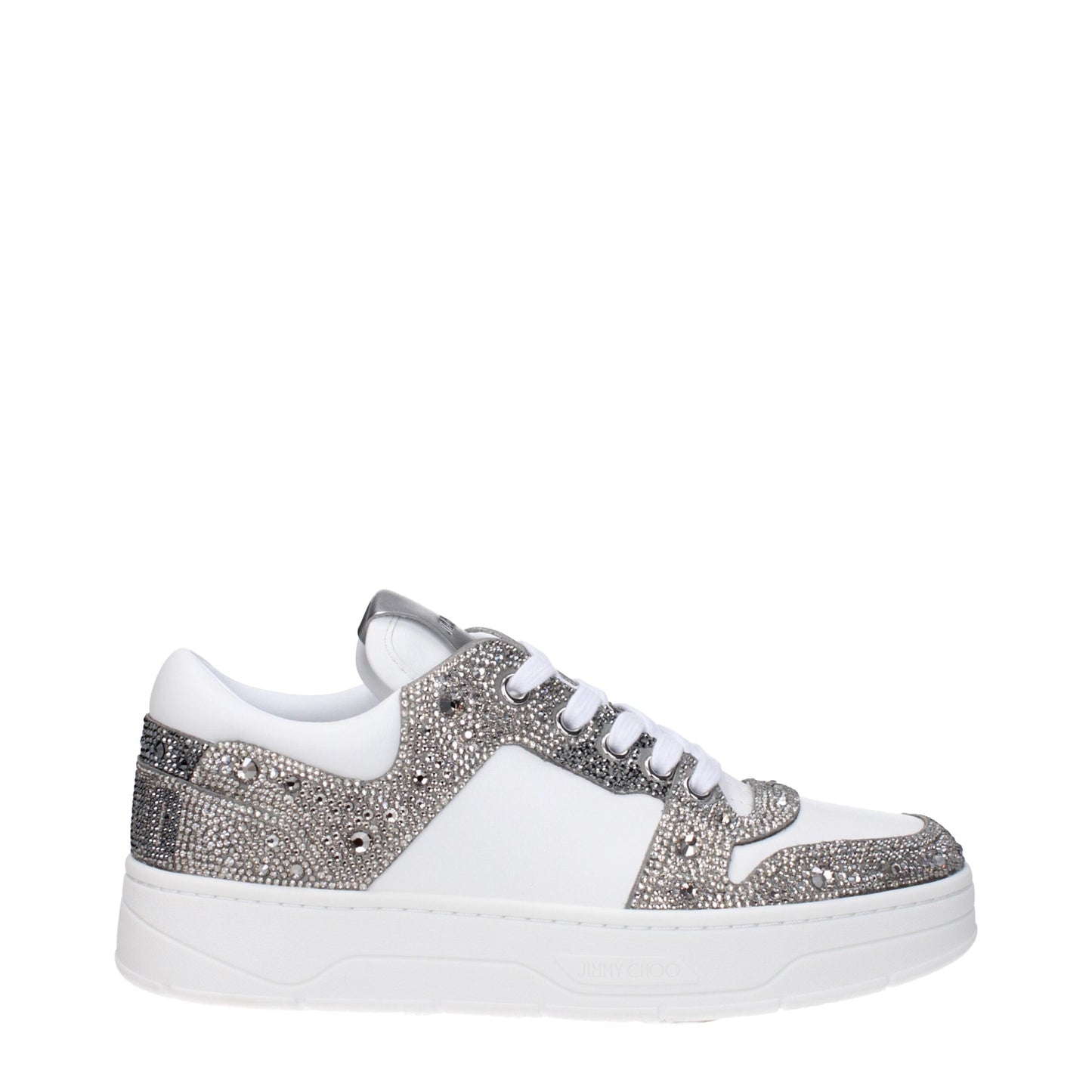 Jimmy Choo White Leather Chunky Sneakers