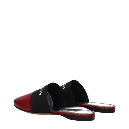 Givenchy Red Leather Slippers