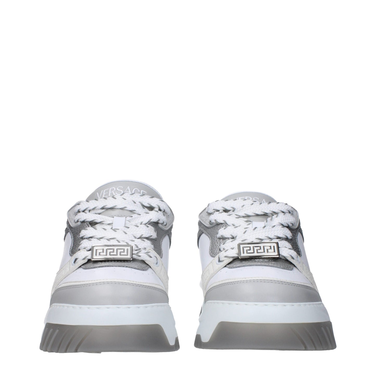 Versace White Leather Chunky Sneakers