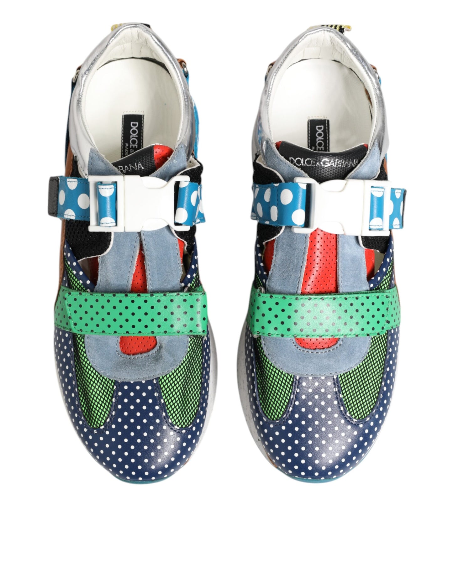 حذاء سنيكرز دولتشي آند غابانا متعدد الألوان من الجلد منخفض الرقبة