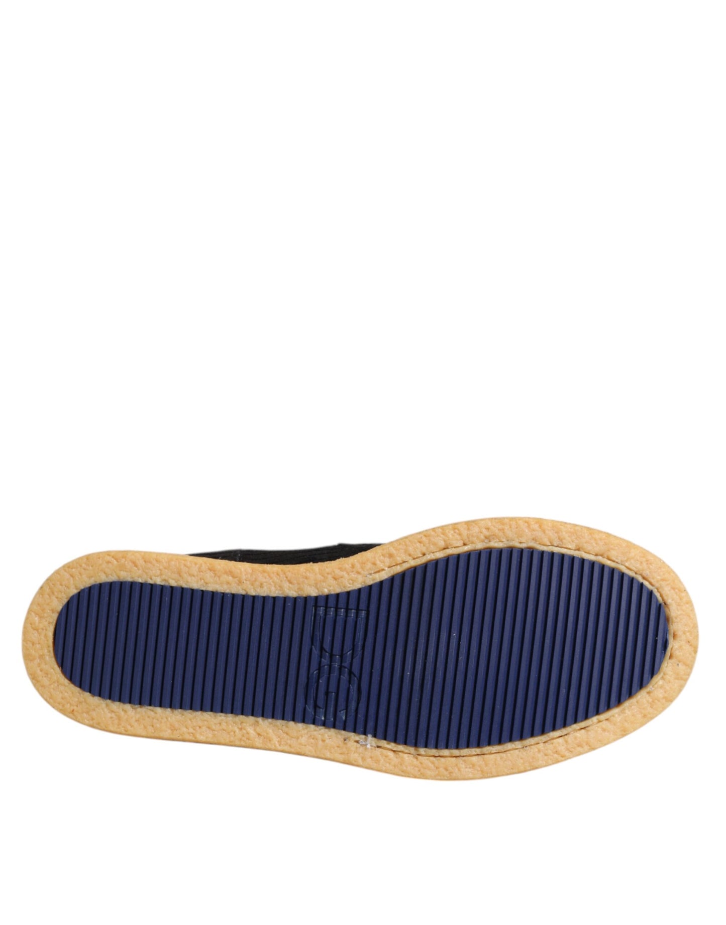 حذاء دولتشي آند غابانا أسود من جلد العجل سهل الارتداء حتى الكاحل