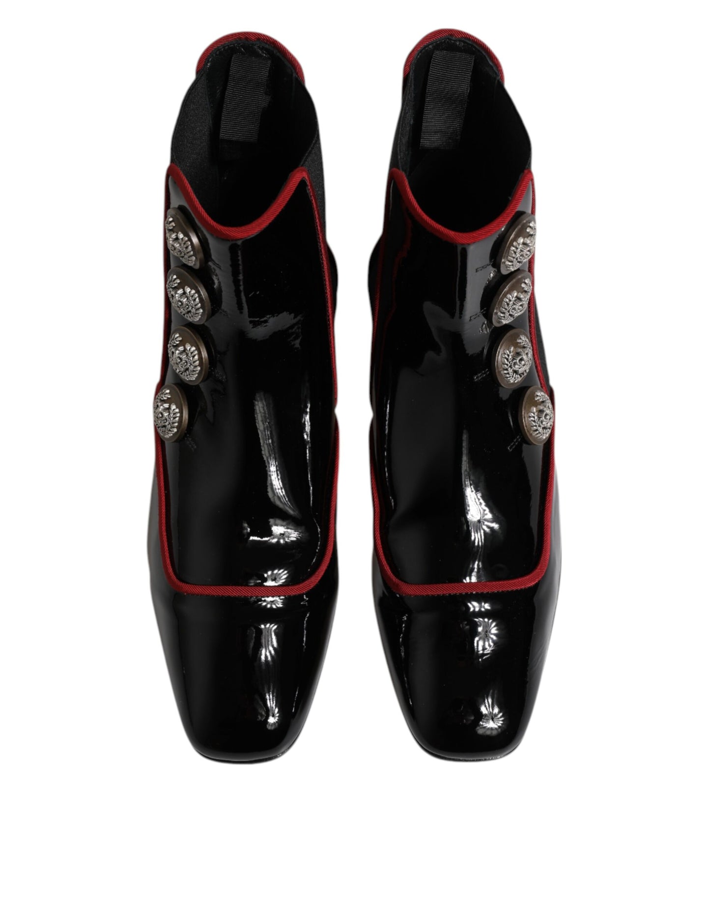 حذاء تشيلسي جاكي أسود بأزرار من دولتشي آند غابانا