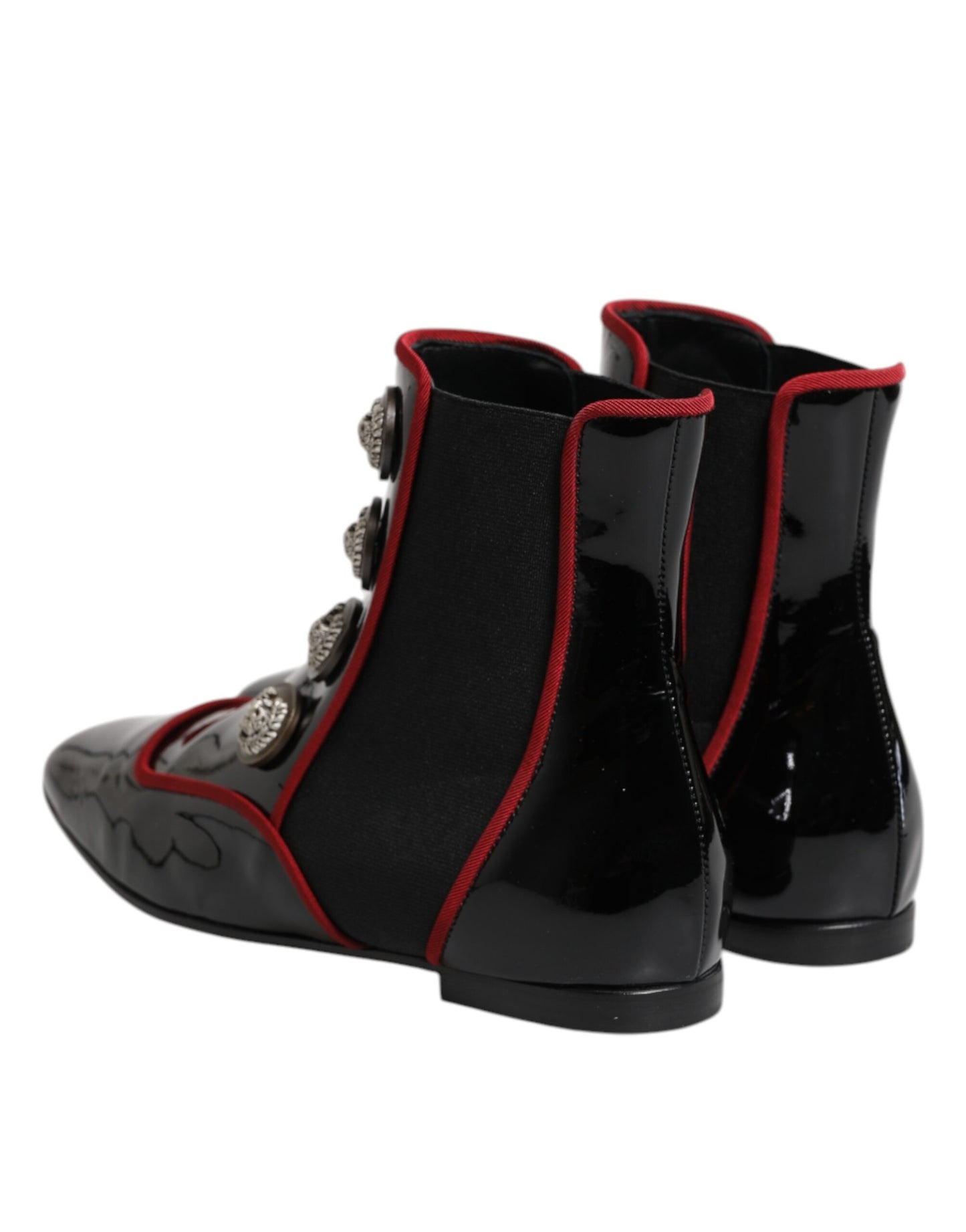 حذاء تشيلسي جاكي أسود بأزرار من دولتشي آند غابانا