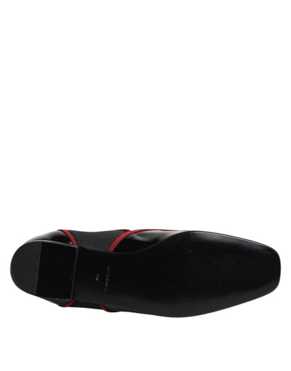 حذاء تشيلسي جاكي أسود بأزرار من دولتشي آند غابانا