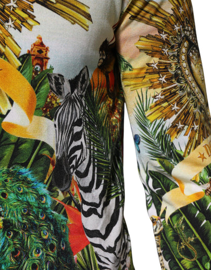 سترة صوفية من الحرير بتاج القلب الاستوائي من دولتشي آند غابانا