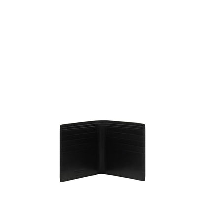 محفظة بوس توروس من سان لوران مصنوعة من جلد العجل الأسود