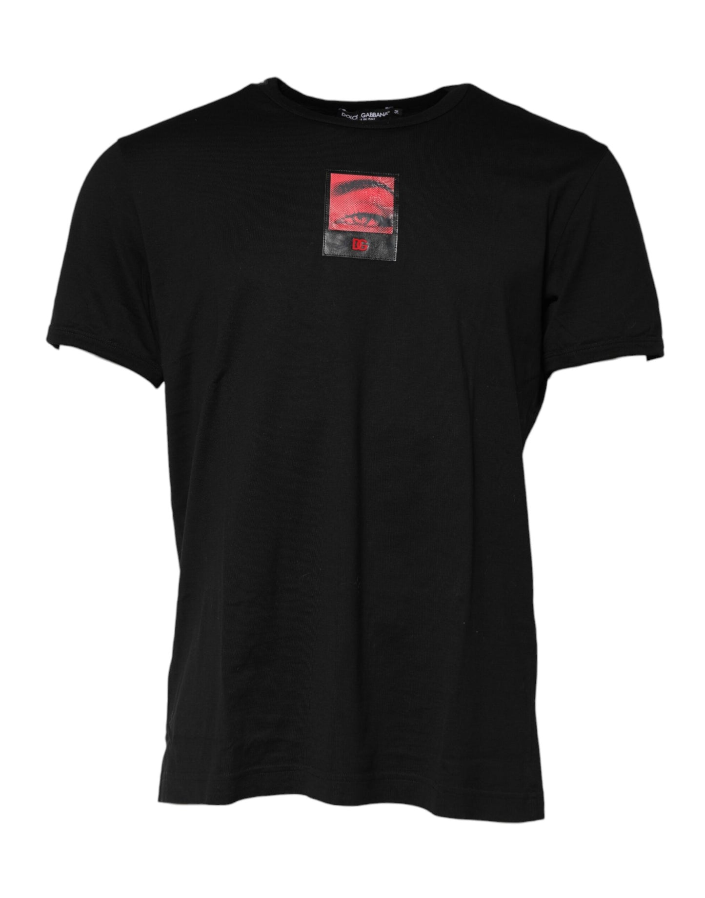 تي شيرت رجالي قطني بطبعة عين سوداء من دولتشي آند غابانا، برقبة دائرية