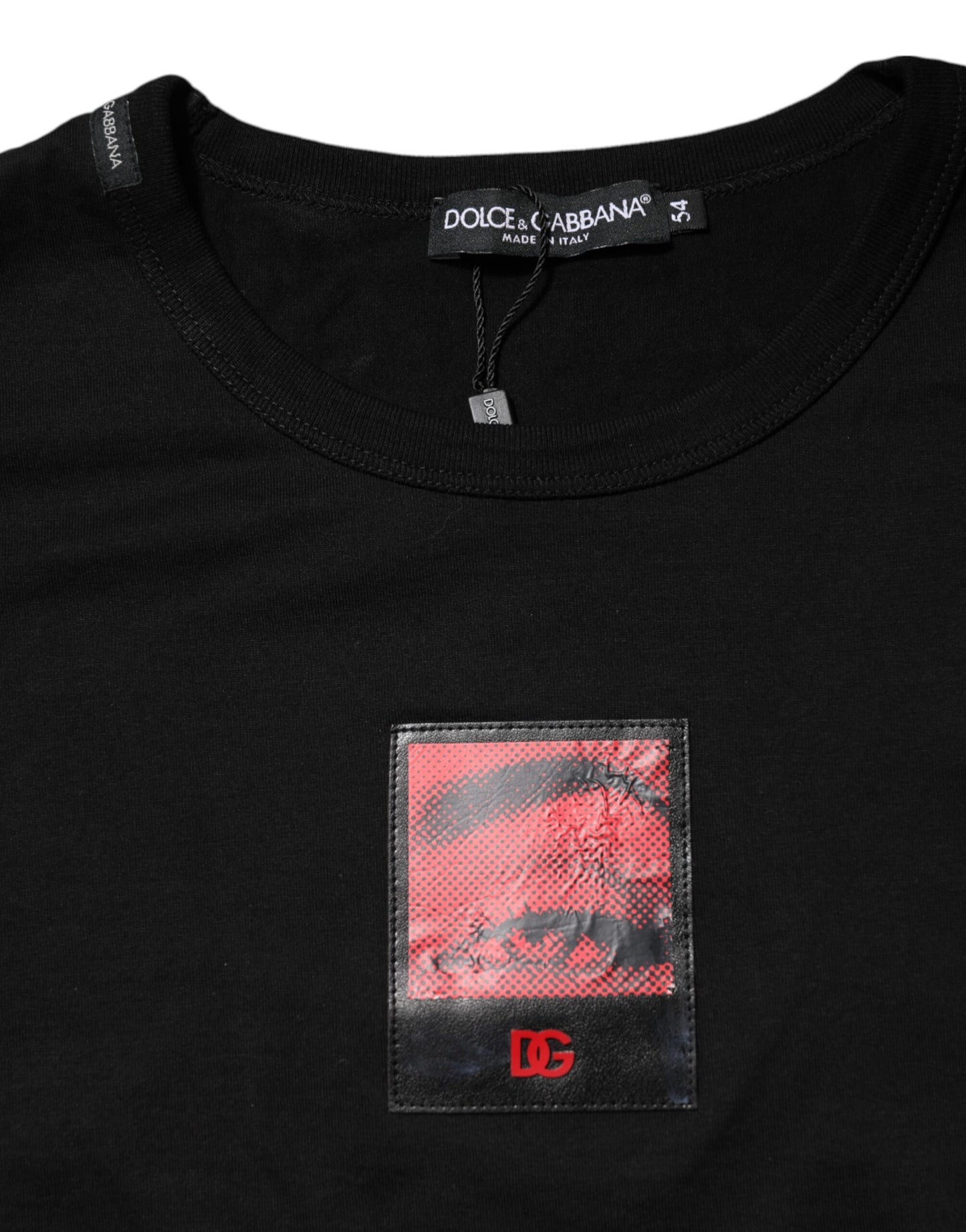 تي شيرت رجالي قطني بطبعة عين سوداء من دولتشي آند غابانا، برقبة دائرية