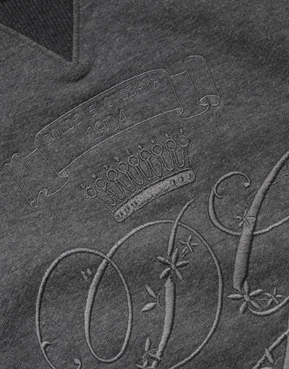 سترة دولتشي آند غابانا رمادية مطرزة بشعار DG