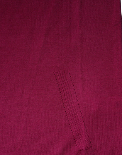 سترة دولتشي آند غابانا فوشيا صوفية بأكمام طويلة وياقة مدورة