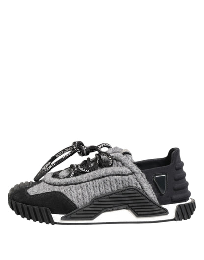 Dolce & Gabbana Black Gray NS1 Low Top Sneakers Shoes