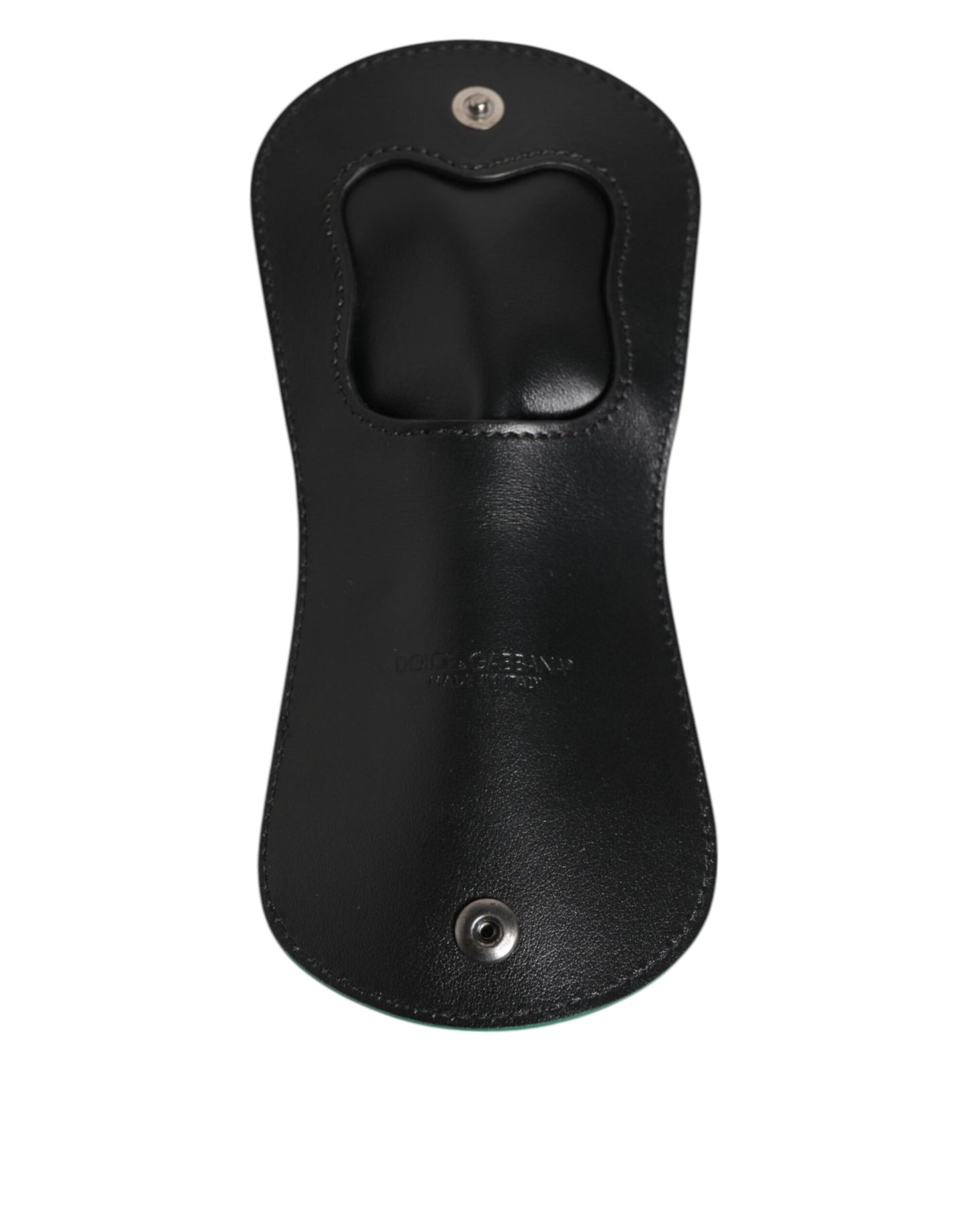 محفظة دولتشي آند غابانا الخضراء المصنوعة من الجلد الغريب مع حامل واقي ذكري