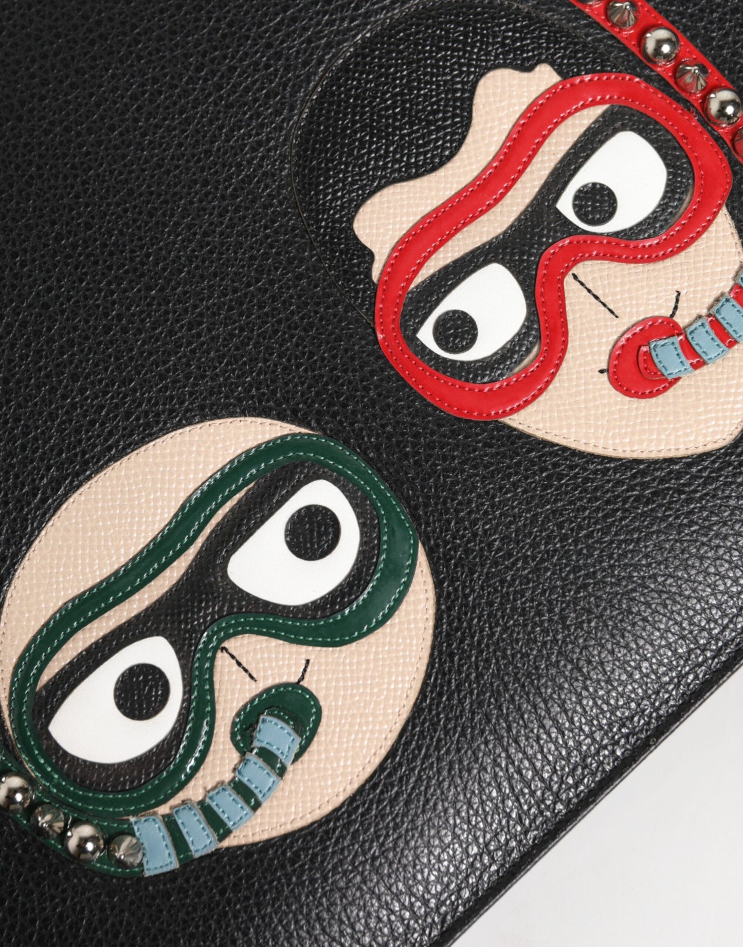 حقيبة كلاتش رجالية من دولتشي آند غابانا، مصنوعة من الجلد الأسود، #DGFAMILY