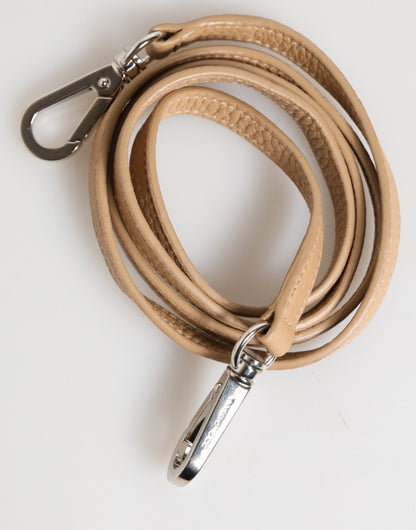 محفظة دولتشي آند غابانا كبيرة الحجم من جلد العجل باللون البيج