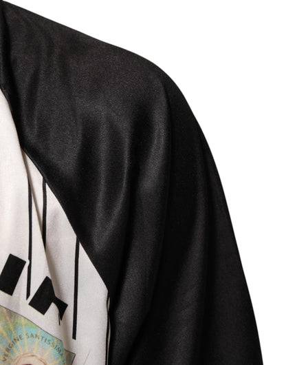 تي شيرت Dolce &amp; Gabbana Tradizione Graffiti Print كبير الحجم للرجال