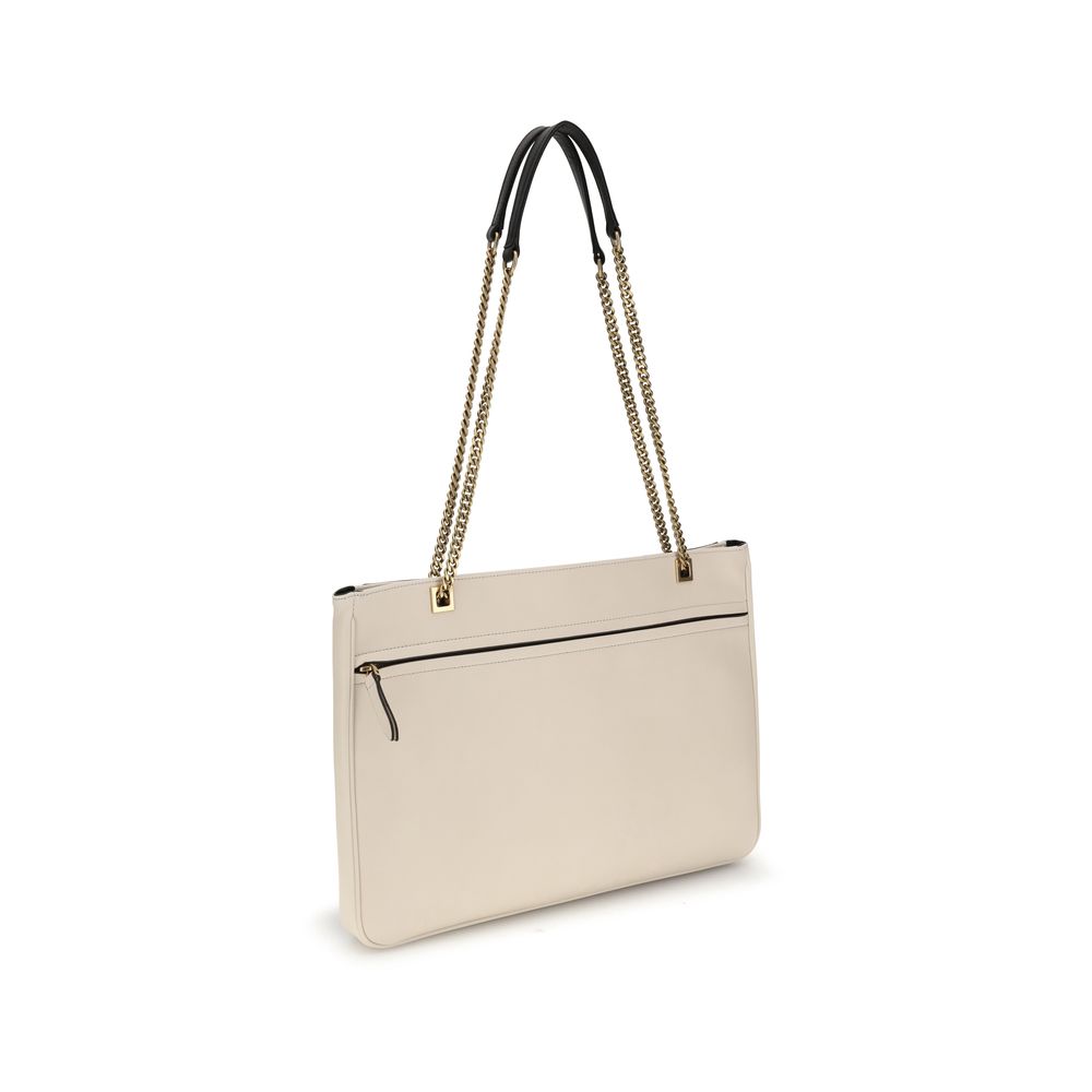 Valentino Garavani Beige Calf Leather Bos Taurus Shoulder Bag