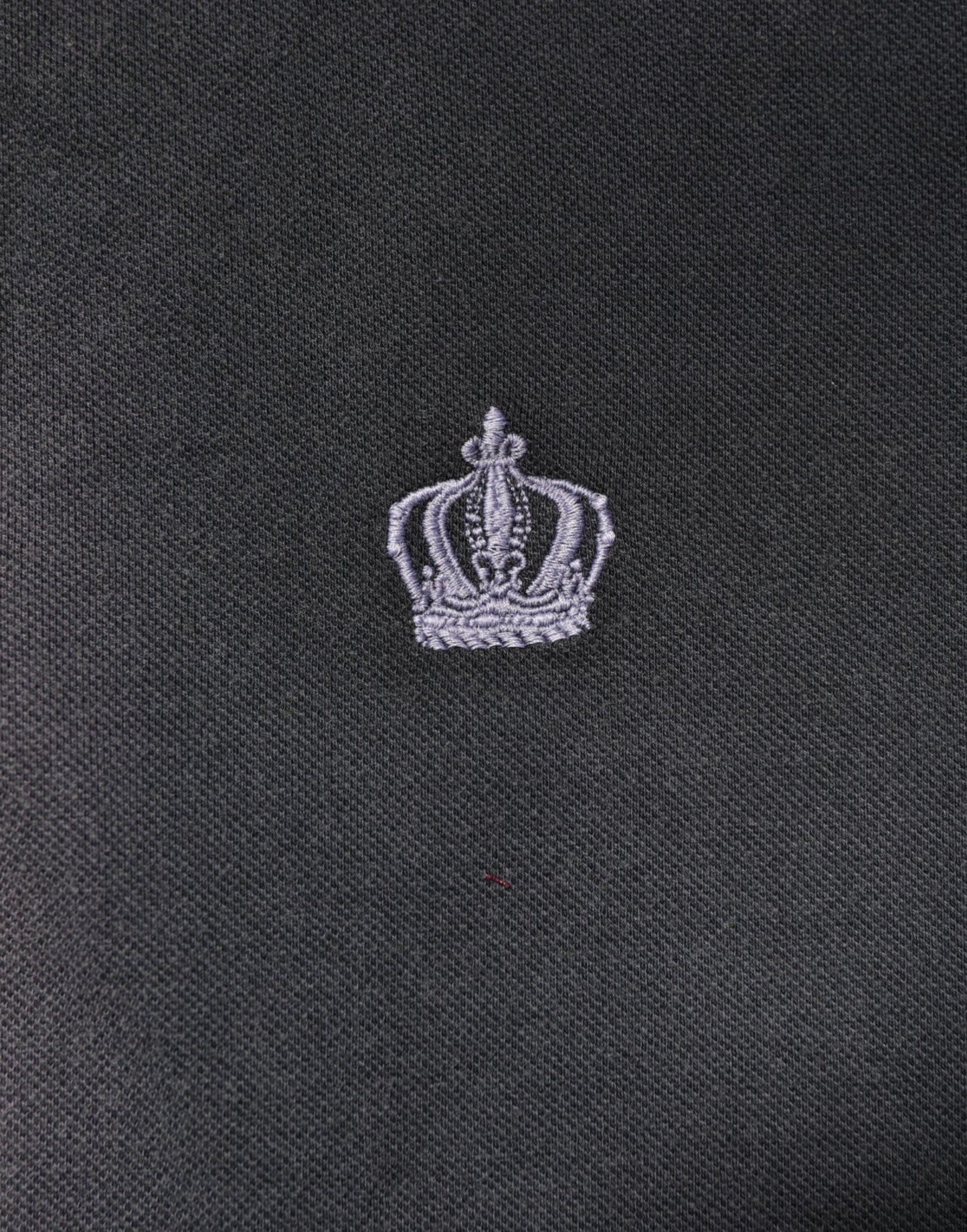 تيشيرت بولو رجالي من دولتشي آند غابانا، رمادي من القطن، بياقة تاج