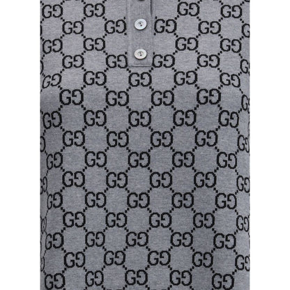 فستان جوتشي رمادي من الصوف الكاجوال