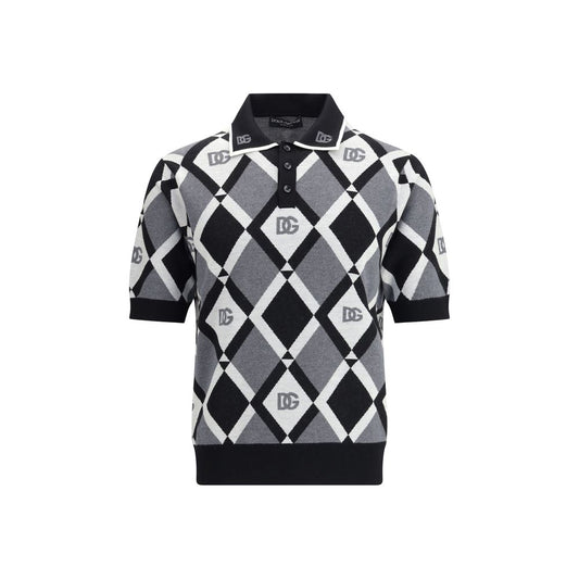Dolce & Gabbana Multicolor Fleece Wool Polo Shirt