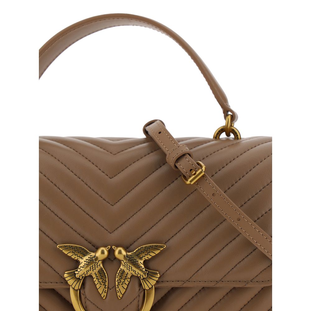 محفظة PINKO Bos Taurus من جلد العجل البني