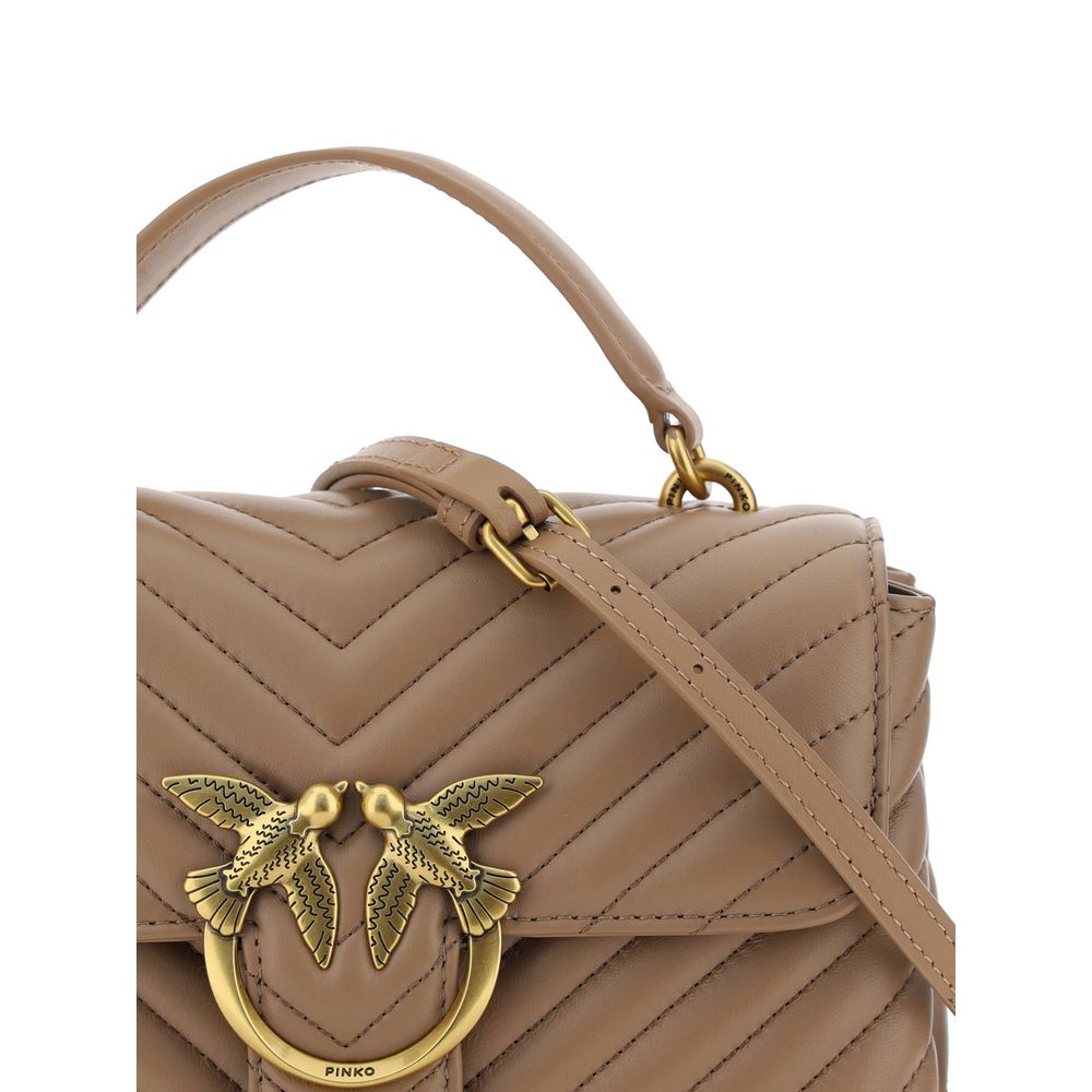 محفظة PINKO Bos Taurus من جلد العجل البني