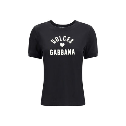 Dolce & Gabbana Black Cotton T-Shirt