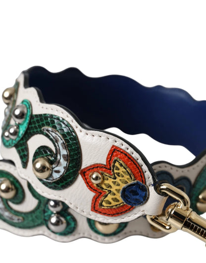 حزام كتف من الجلد الأبيض من دولتشي آند غابانا