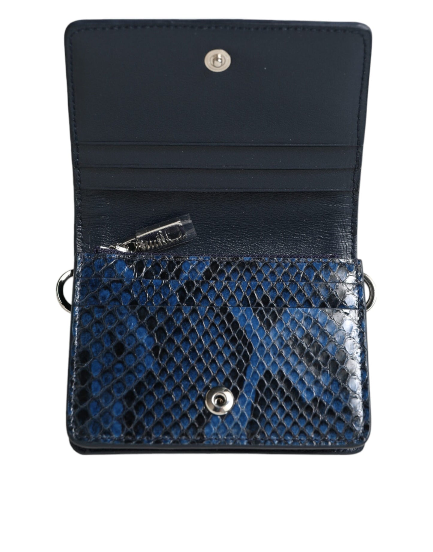 حقيبة كتف صغيرة من دولتشي آند غابانا، باللون البيج، مزينة بجلد الرافي الأزرق، مزينة بحزام كتف