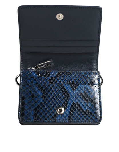 حقيبة كتف صغيرة من دولتشي آند غابانا، باللون البيج، مزينة بجلد الرافي الأزرق، مزينة بحزام كتف