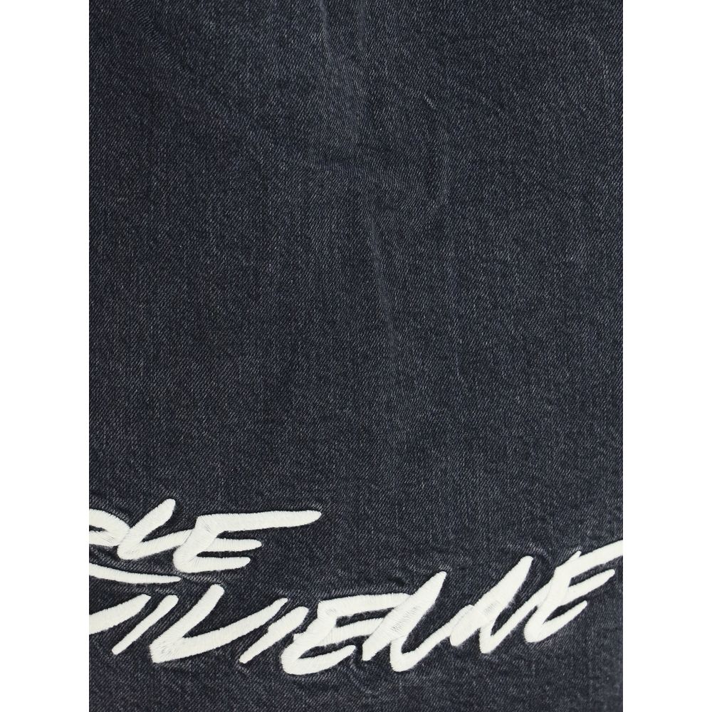 قميص جينز أسود من كينزو