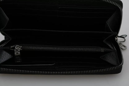 محفظة دولتشي آند غابانا الرجالية من الجلد الأسود بسحاب #DGFAMILY