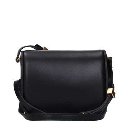 PINKO Black Leather Crossbody Bag