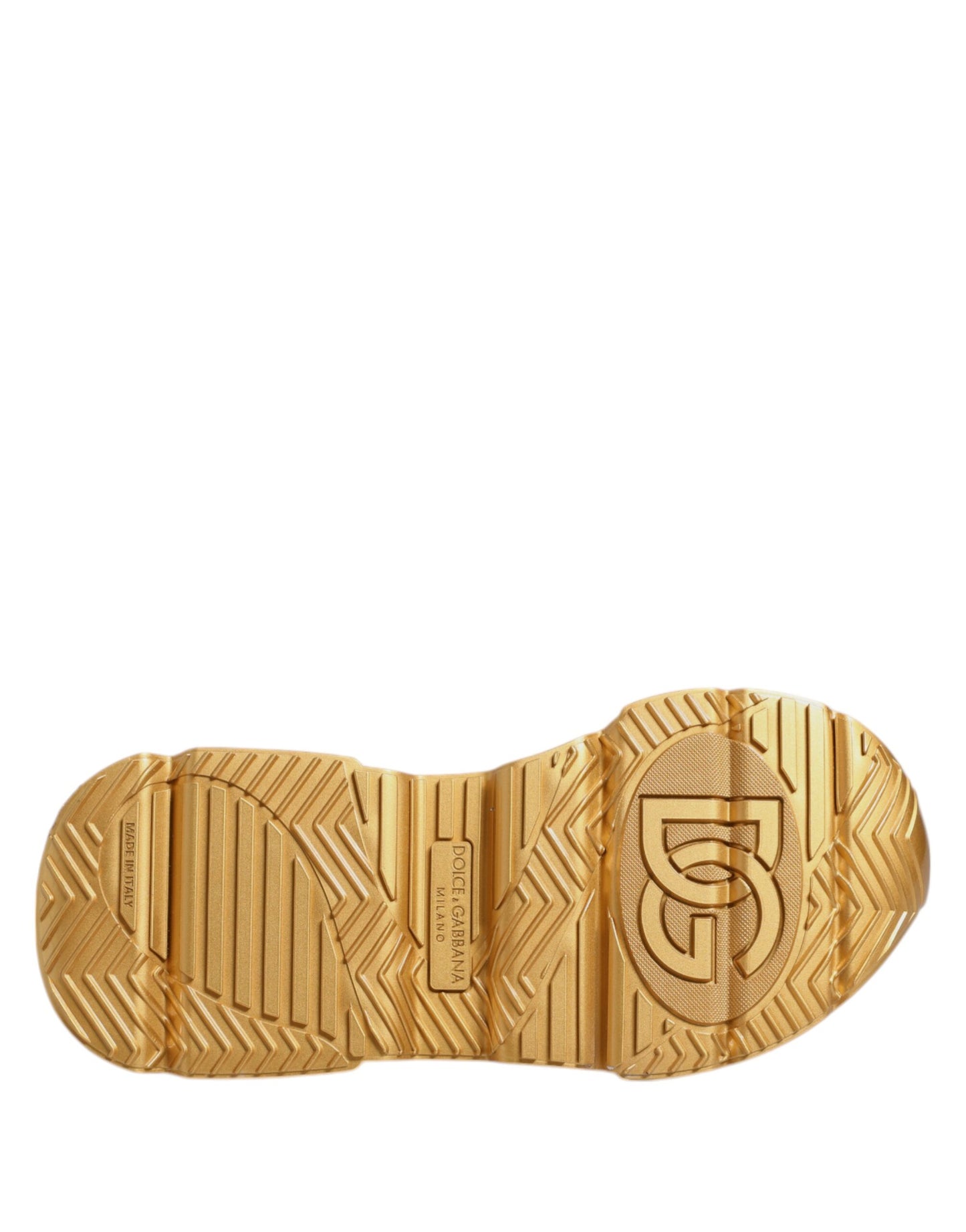 حذاء سنيكرز دولتشي آند غابانا وايت جولد دايماستر منخفض الرقبة