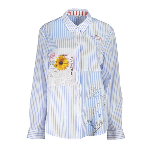 Desigual Azzurro Viscosa Woman Shirt