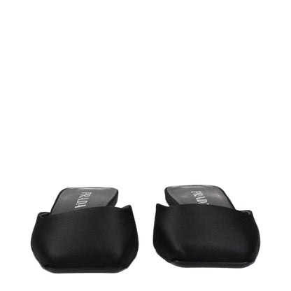 Prada Black Satin Sandals