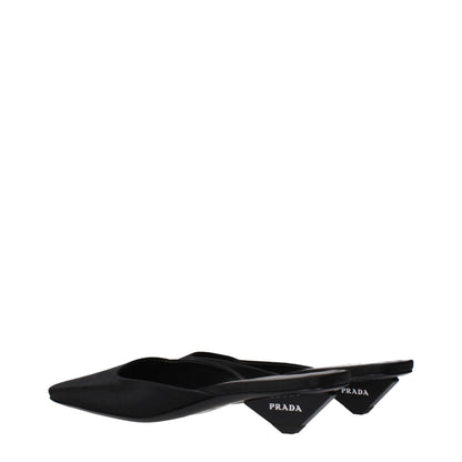 Prada Black Satin Sandals
