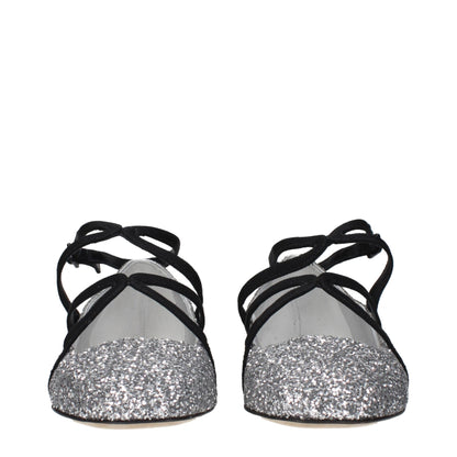 Jimmy Choo Gray Plastic Ballet Flats