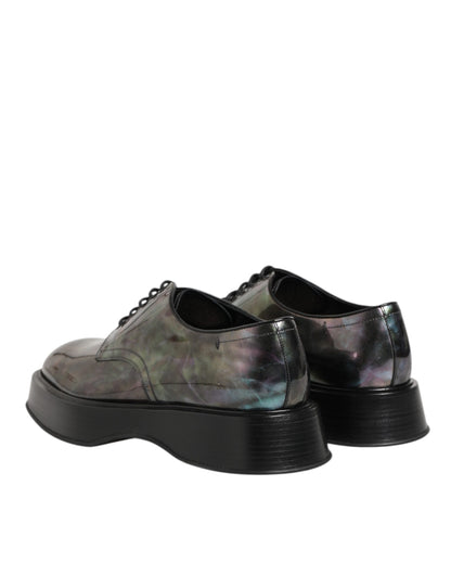 حذاء ديربي رسمي برباط متعدد الألوان للرجال من دولتشي آند غابانا