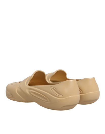 Dolce & Gabbana Beige Rubber Slides Low Top Sneakers Shoes