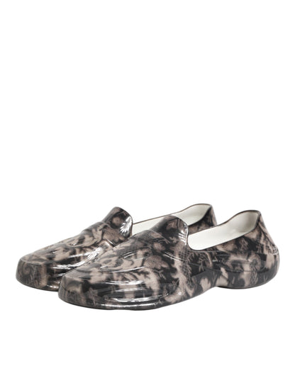 حذاء رياضي رجالي منخفض الرقبة من المطاط متعدد الألوان من دولتشي آند غابانا