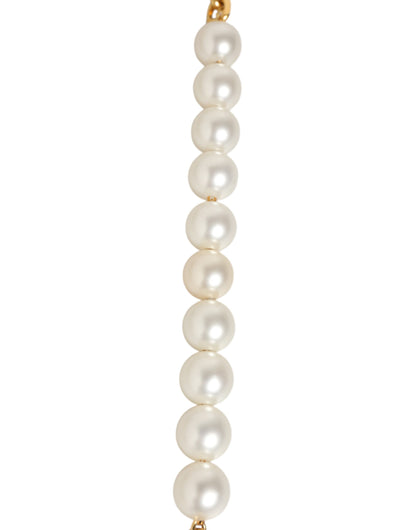 Dolce & Gabbana Black Leather Gold Chain Bag Accessory Shoulder Strap