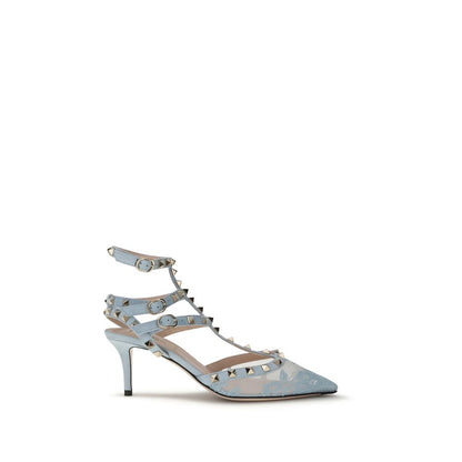 Valentino Garavani Blue Fabric High Heel Pumps